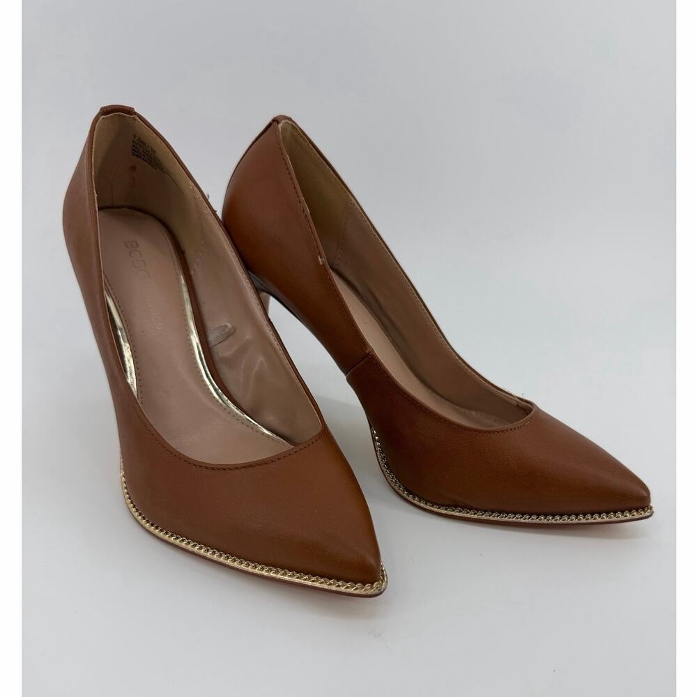 pointed-toe pump, BCBGeneration Harlia with chain trim